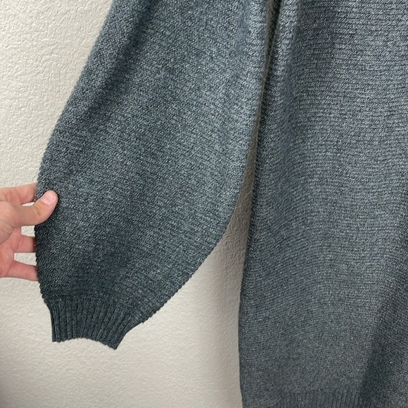 NWT Prologue Relaxed Fit Knit Sweater Dress Balloon Sleeve Gray Sz M - Picture 4 of 9